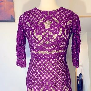 Purple lace dress